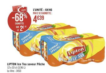 Casino Supermarchés Lipton ice tea saveur pêche offre