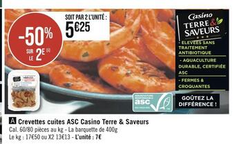 Casino Hyperfrais Casino terre & saveurs crevettes cuites asc offre
