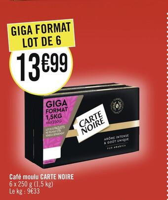 Casino Supermarchés Carte noire café moulu offre