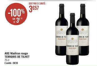 Casino Supermarchés Terroirs de tilhet aoc madiran rouge offre