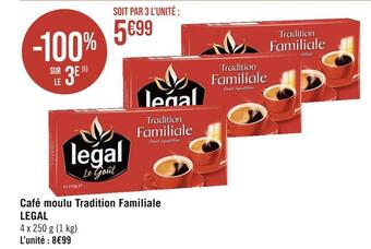 Casino Supermarchés Legal café moulu tradition familiale offre