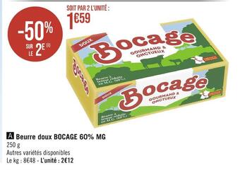 Casino Hyperfrais Bocage beurre doux 60% mg offre