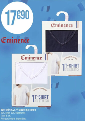 Casino Supermarchés Tee-shirt COL V Made in FABRIQUE EN FRANCE offre