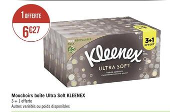 Casino Supermarchés Kleenex mouchoirs boîte ultra soft offre