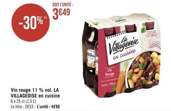 Casino Supermarchés La villageoise vin rouge 11 % vol. en cuisine offre
