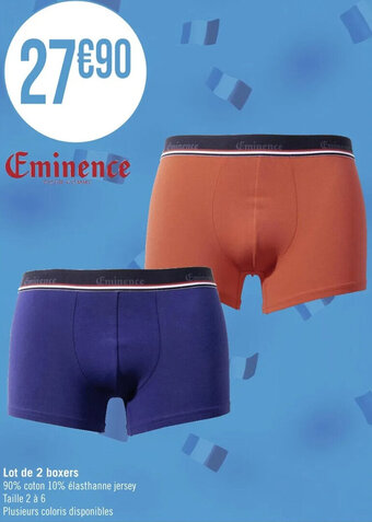 Casino Supermarchés Lot de 2 boxers offre