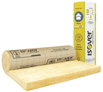 Brico Dépôt Laine de verre revêtue kraft ép. 120 mm l. 4,70 x l. 1,20 m offre