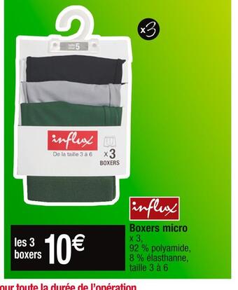 Cora Influx boxers micro offre