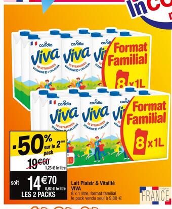 Cora x Carrefour Viva lait plaisir & vitalité offre
