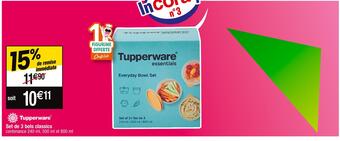 Cora x Carrefour Tupperware set de 3 bols classics offre
