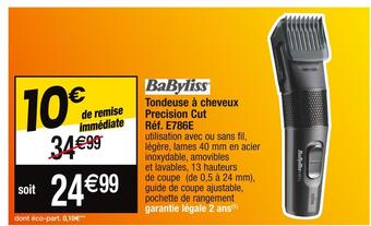 Babyliss tondeuse à cheveux precision cut