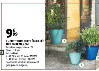 Auchan Pot terre Cuite émaillée offre