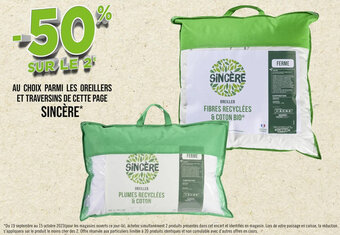 Casino Supermarchés AU CHOIX PARMI LES OREILLERS ET TRAVERSINS DE CETTE PAGE SINCÈRE offre