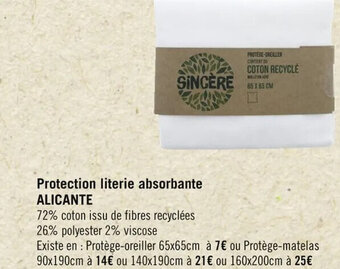 Casino Supermarchés Protection literie absorbante ALICANTE offre