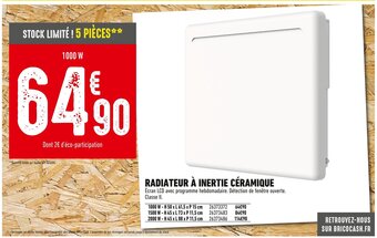 Batkor RADIATEUR À INERTIE CÉRAMIQUE offre