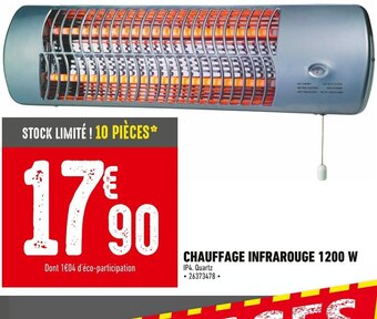 Batkor CHAUFFAGE INFRAROUGE 1200 W offre