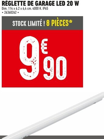 Batkor RÉGLETTE DE GARAGE LED 20 W offre