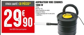 Batkor ASPIRATEUR VIDE CENDRES 1000 W offre