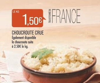 Match CHOUCROUTE CRUE offre
