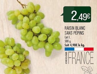 Match RAISIN BLANC SANS PÉPINS offre