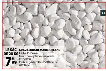 Auchan Gravillons De Marbre Blanc offre