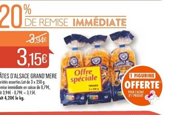 Match PÂTES D'ALSACE GRAND'MERE offre