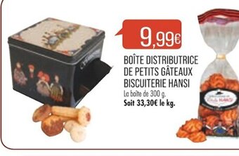 Match BOÎTE DISTRIBUTRICE DE PETITS GÂTEAUX BISCUITERIE HANSI offre