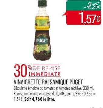 Match VINAIGRETTE BALSAMIQUE PUGET offre