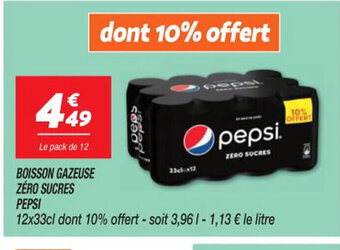Netto BOISSON GAZEUSE ZERO SUCRES PEPSI offre