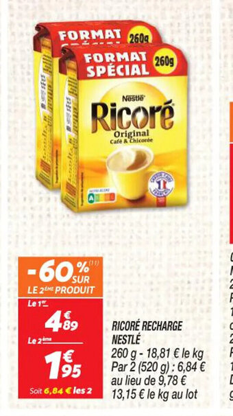 Netto RICORE RECHARGE NESTLÉ offre