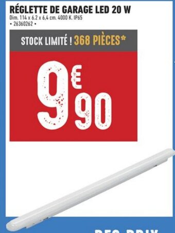 Brico Cash RÉGLETTE DE GARAGE LED 20 W offre
