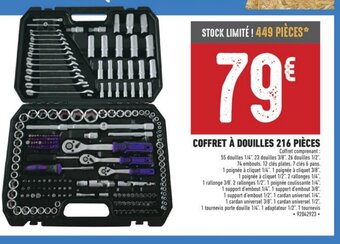 Brico Cash COFFRET À DOUILLES 216 PIÈCES offre