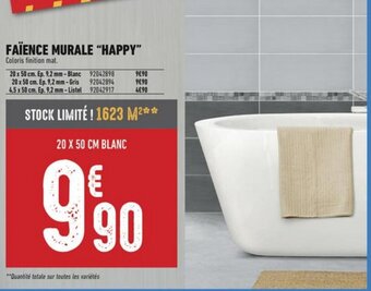 Brico Cash FAÏENCE MURALE "HAPPY" offre