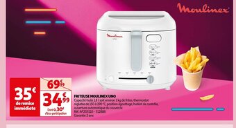 Auchan FRITEUSE MOULINEX UNO offre