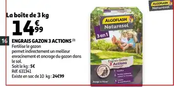 Auchan Engrais gazon 3 Actions offre