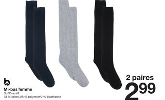Zeeman Mi-bas femme offre