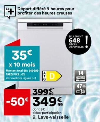 BUT Lave-vaisselle offre