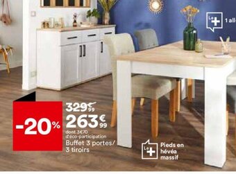 BUT Buffet 3 portes/ 3 tiroirs offre
