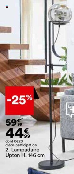 BUT Lampadaire Upton H. 146 cm offre