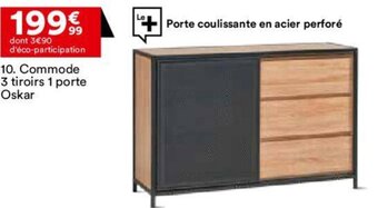 BUT Commode 3 tiroirs 1 porte Oskar offre
