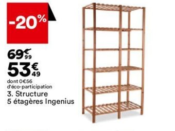 BUT Structure 5 étagères Ingenius offre