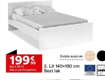 BUT Lit 140x190 cm Best lak offre