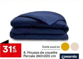 BUT Housse de couette Percale 240x220 cm offre