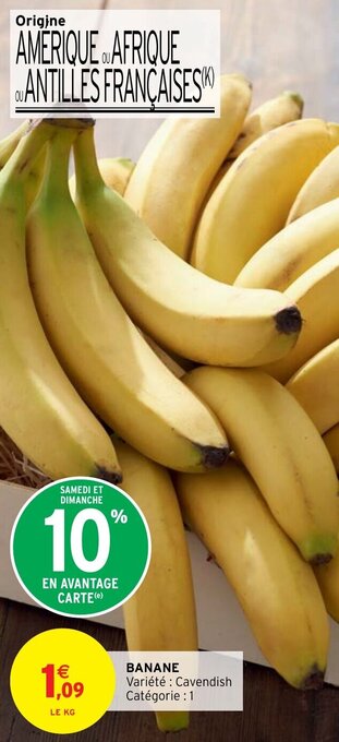 Intermarché Express BANANE offre