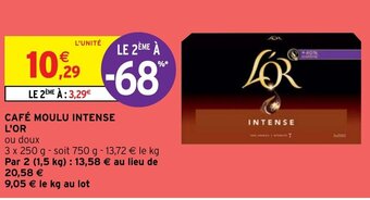Intermarché Express CAFÉ MOULU INTENSE L'OR offre