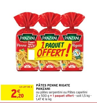 Intermarché Express PÂTES PENNE RIGATE PANZANI offre