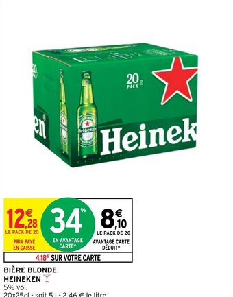 Intermarché Express BIÈRE BLONDE HEINEKEN offre