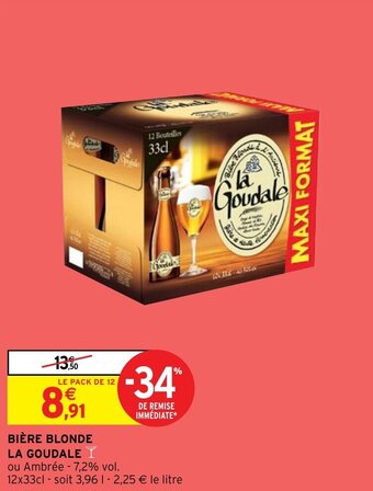 Intermarché Express BIÈRE BLONDE LA GOUDALE offre