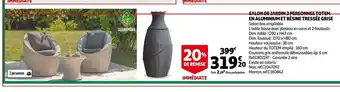 Auchan Salon de jardin 2 Personnes totem offre
