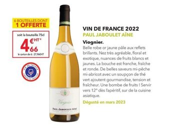 VIN DE FRANCE 2022 PAUL JABOULET AÎNE